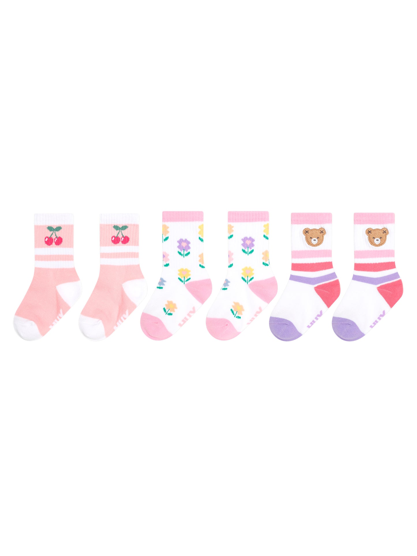Huxbaby Girls Sports Socks 3pk