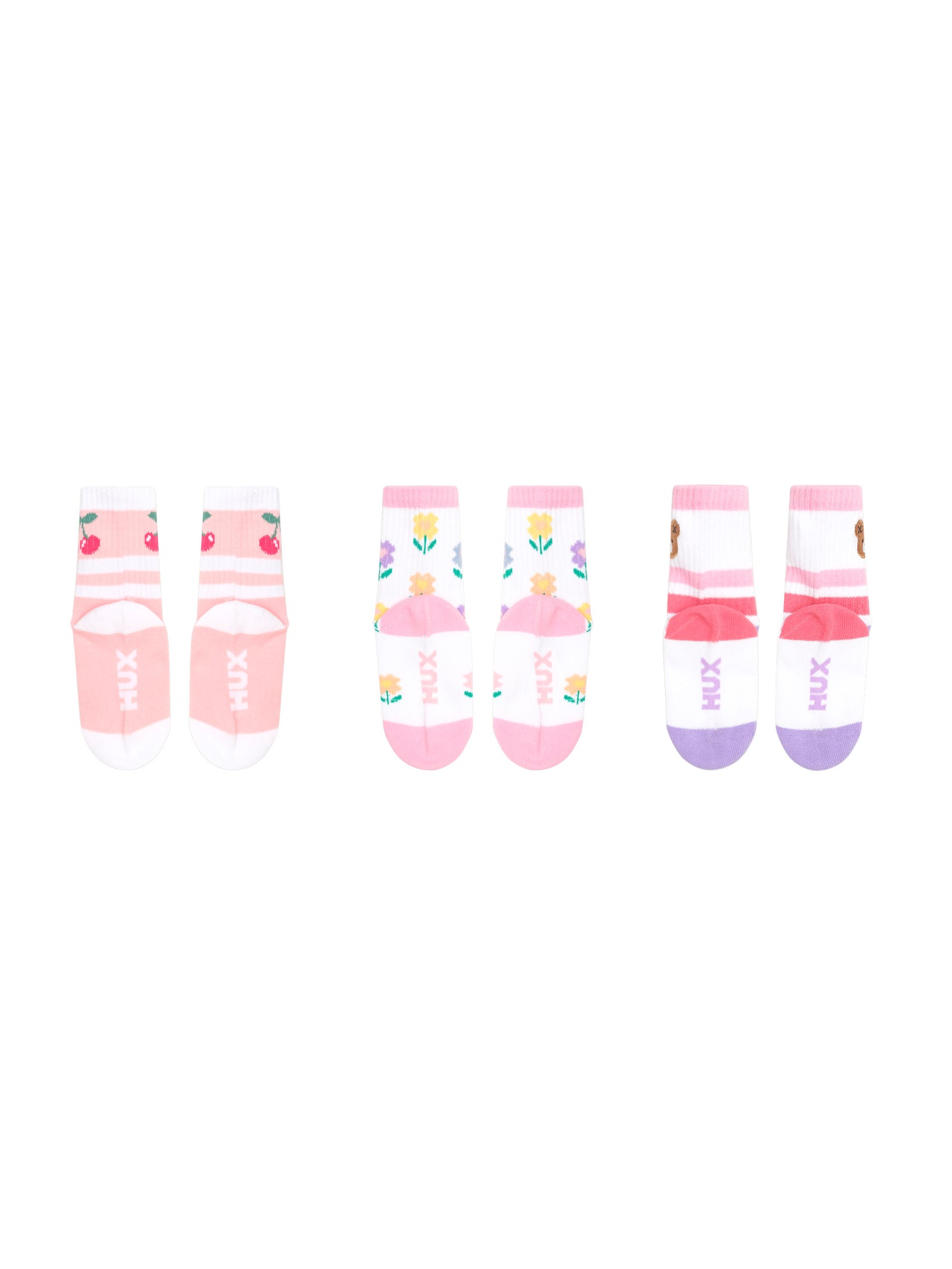 Huxbaby Girls Sports Socks 3pk