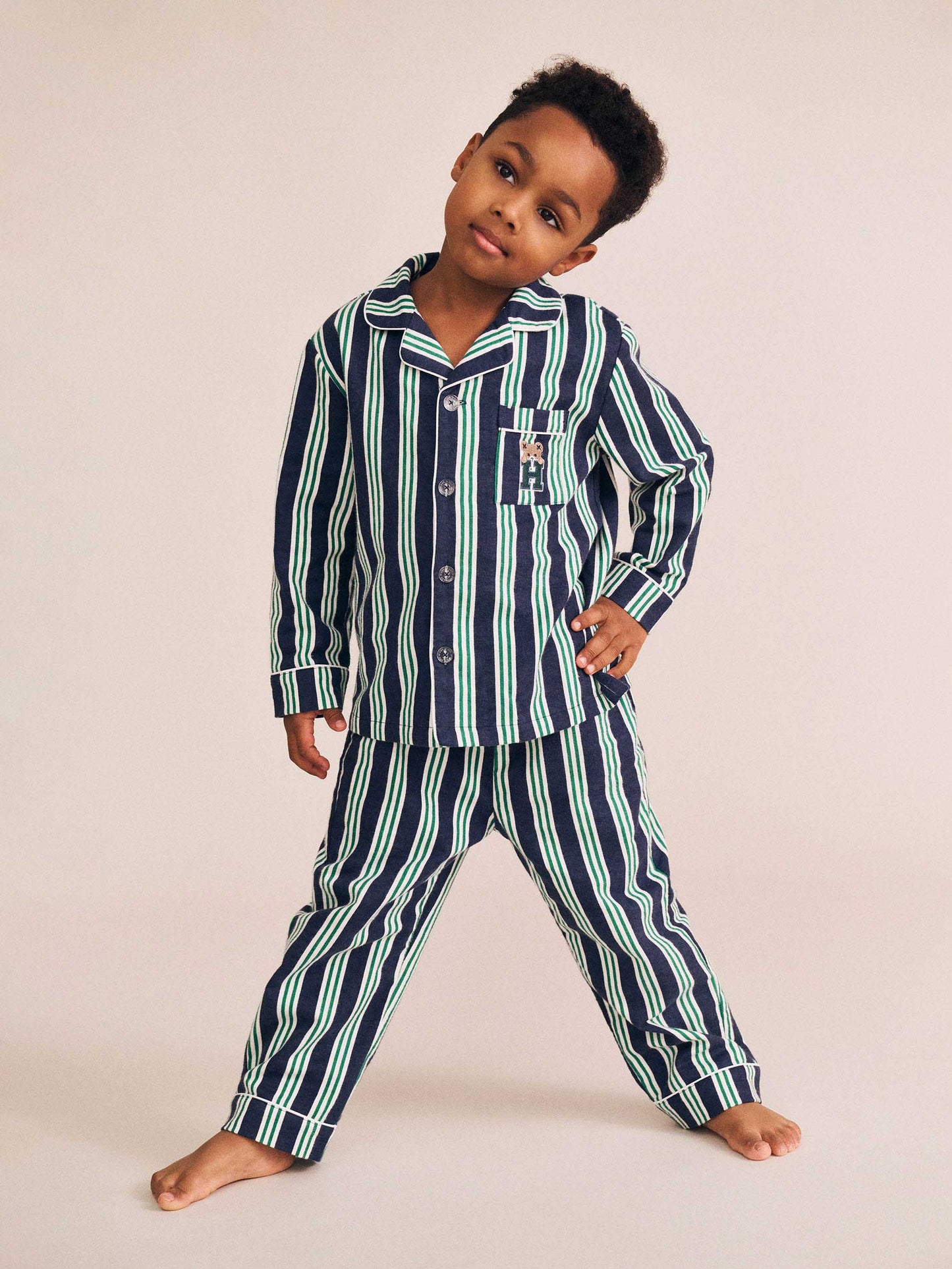 Huxbaby Classic Stripe Flannel PJ's