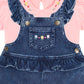 Huxbaby Floral 2Pc Denim Set Vintage Pink