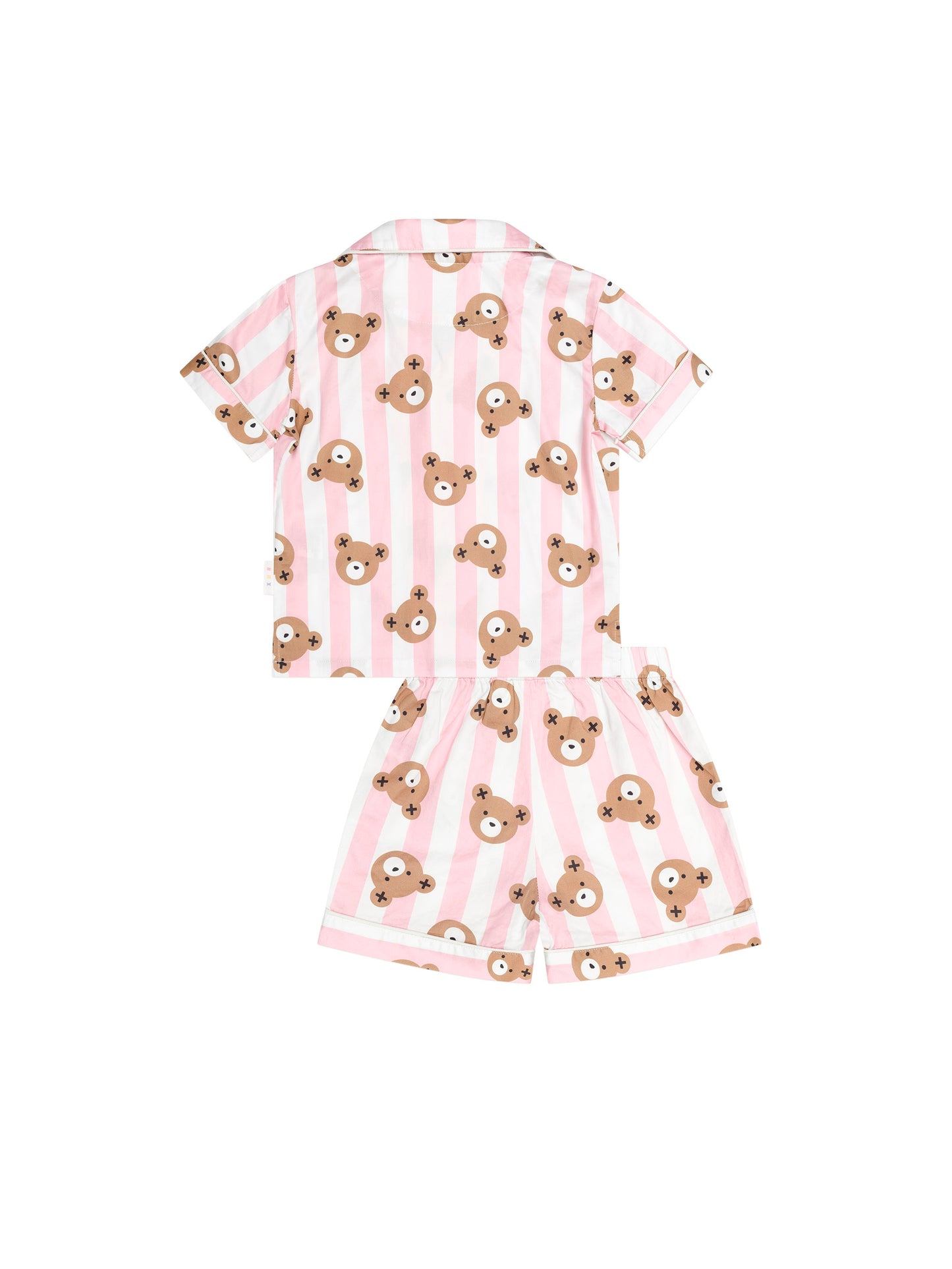 Huxbaby Huxbear Stripe Pjs Strawberry Creme | Almond Milk