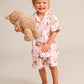 Huxbaby Huxbear Stripe Pjs Strawberry Creme | Almond Milk