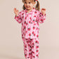 Huxbaby Strawberry Fields Forever Stripe Flannel PJ's
