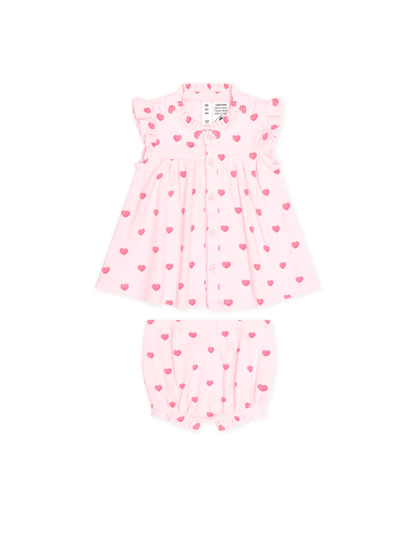 Huxbaby I Heart You Pointelle 2pc Set
