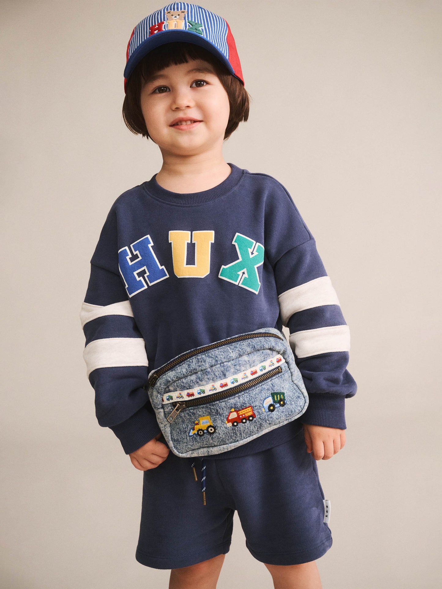 Huxbaby Hux Flocked Spliced Sweartshirt Navy