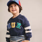 Huxbaby Hux Flocked Spliced Sweartshirt Navy