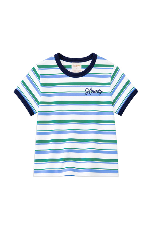 Milky Howdy Stripe Tee