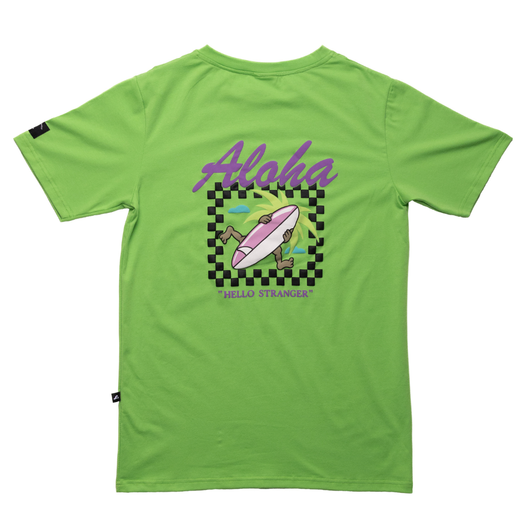 Hello Stranger Aloha Short Sleeve Tee Lime