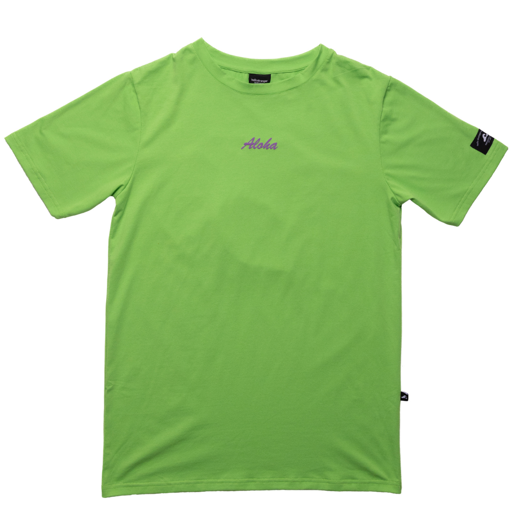 Hello Stranger Aloha Short Sleeve Tee Lime