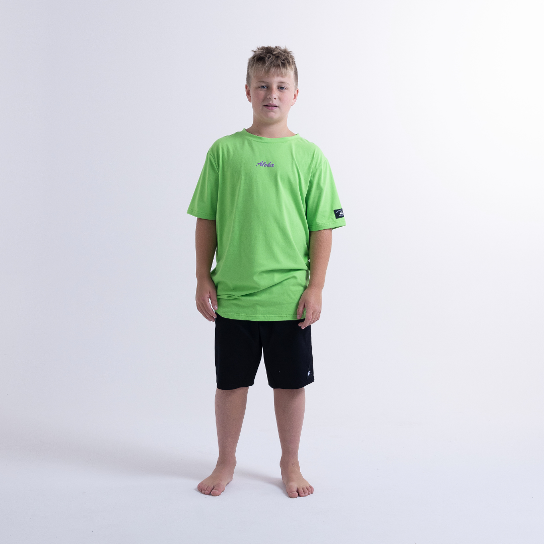 Hello Stranger Aloha Short Sleeve Tee Lime