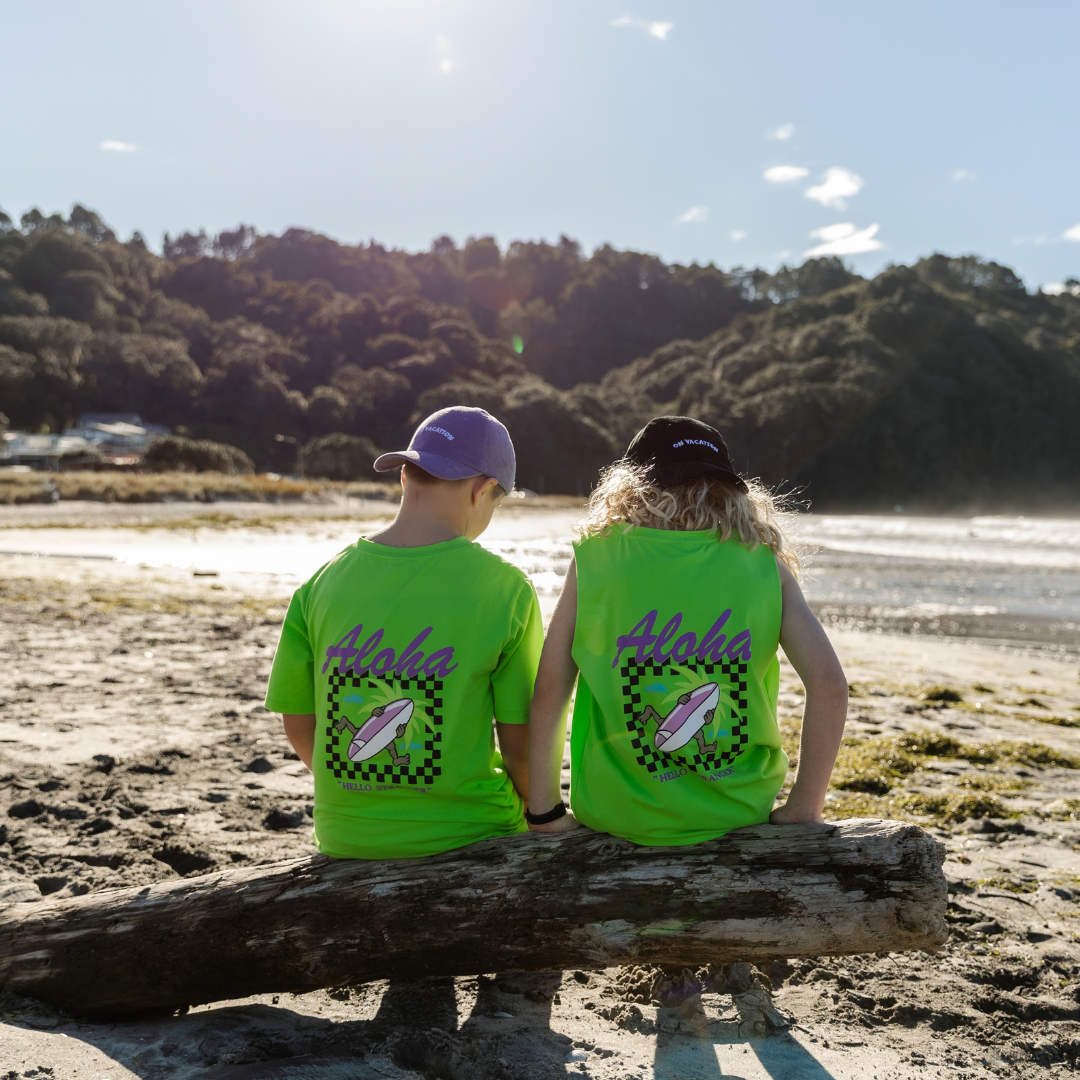 Hello Stranger Aloha Short Sleeve Tee Lime