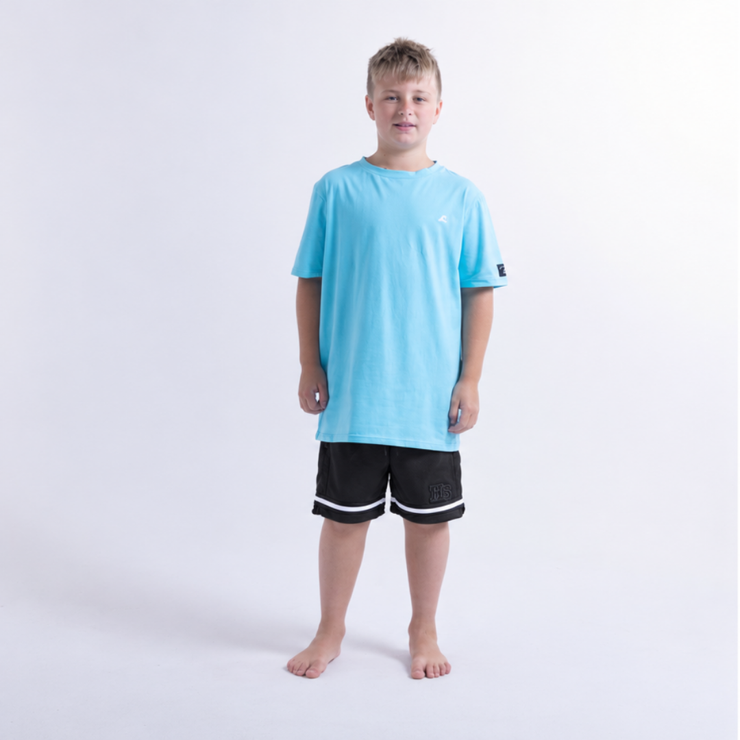 Hello Stranger Good Things Short Sleeve Tee Turquoise