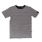 Hello Stranger Holiday Stripe Short Sleeve Tee Black White Stripe