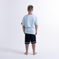 Hello Stranger Holiday Stripe Short Sleeve Tee Turquoise White Stripe