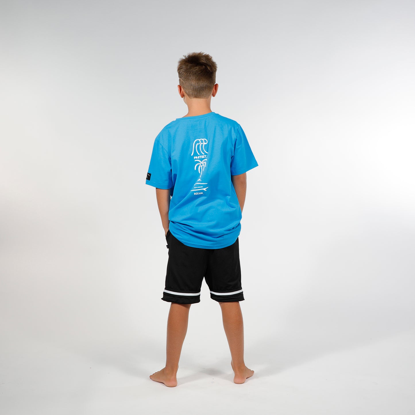Hello Stranger Protect Our Ocean Short Sleeve Tee Blue