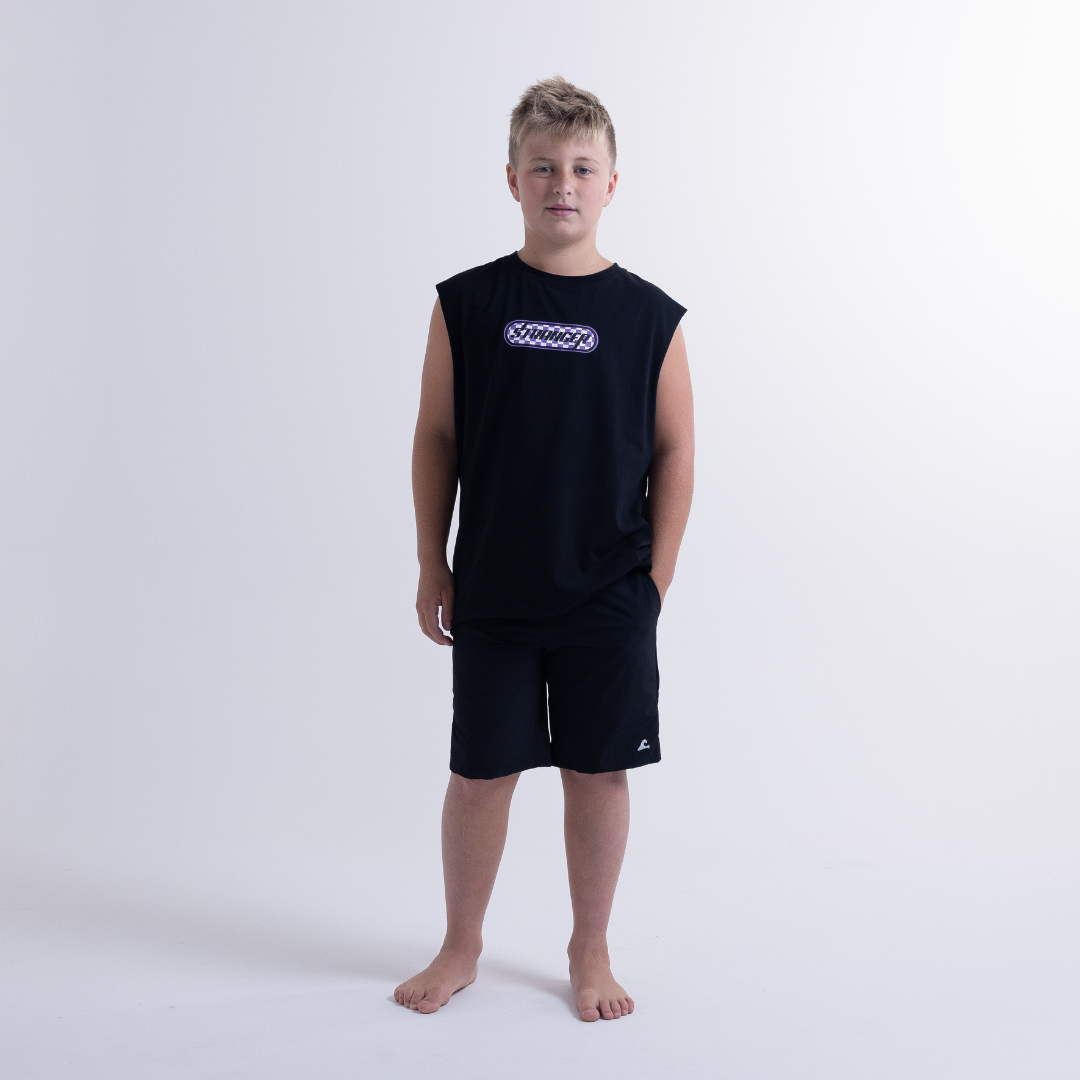 Hello Stranger Stranger Muscle Tee Black