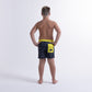 Hello Stranger Hibiscus Board Short Black Charcoal Hawaii Print