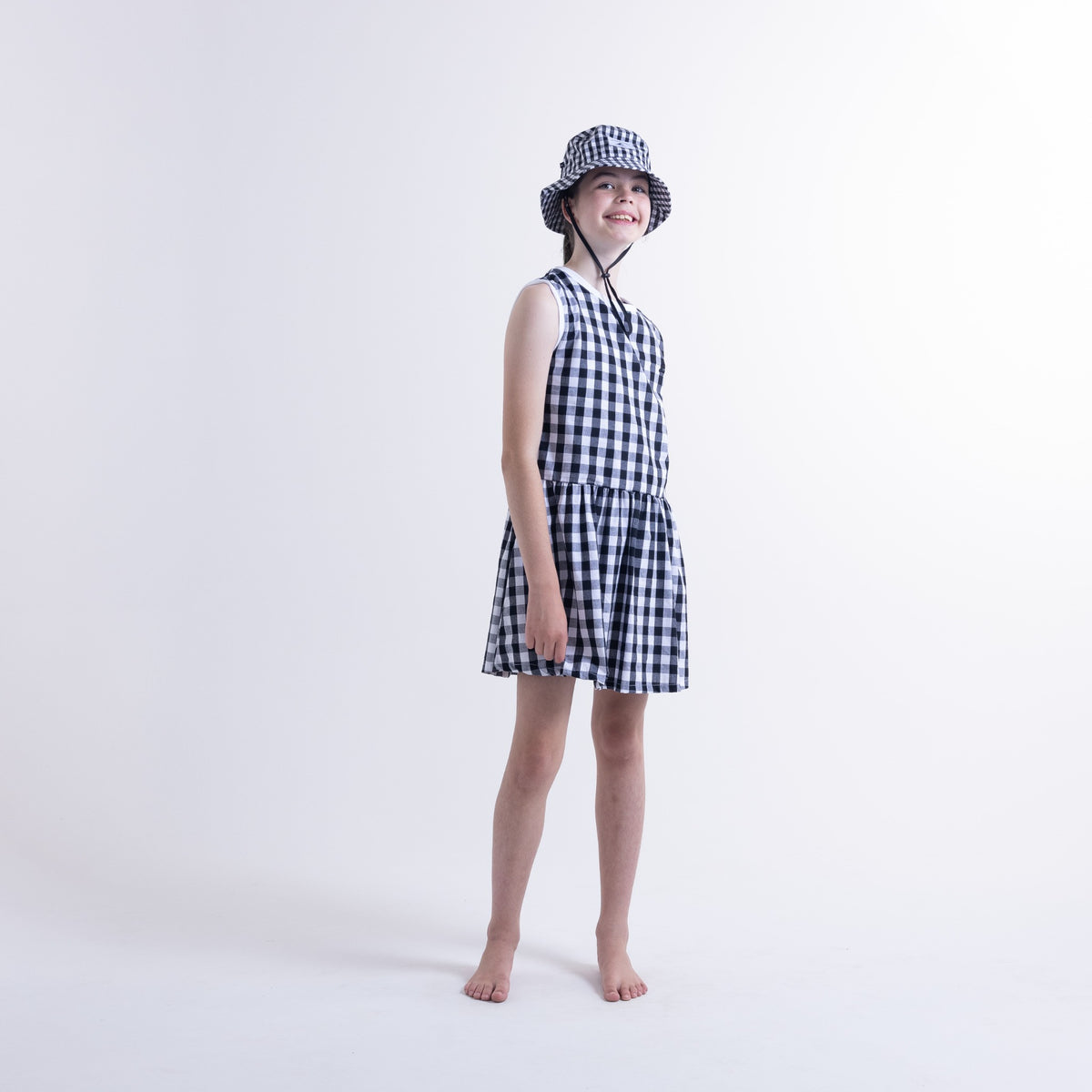 Hello Stranger Bucket Hat Gingham