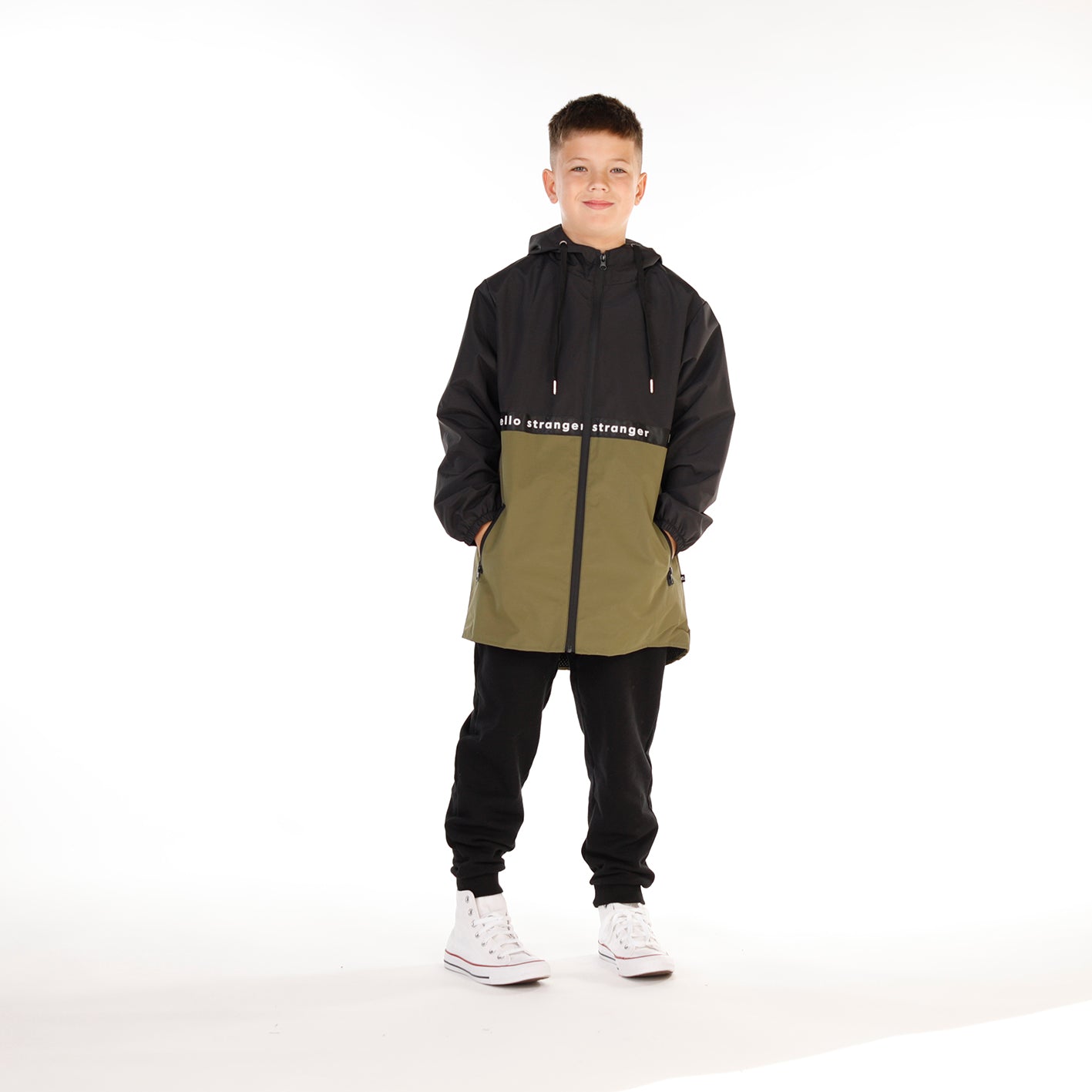 Hello Stranger Better Days Jacket Khaki Black