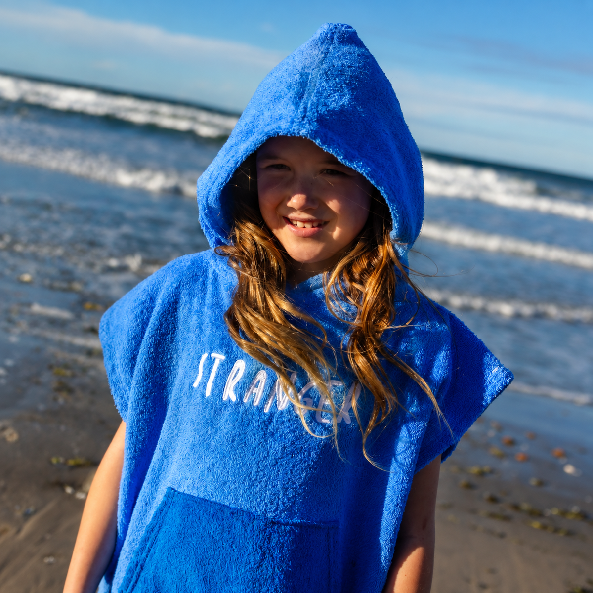 Hello Stranger Poncho Towel Light Blue | Blue