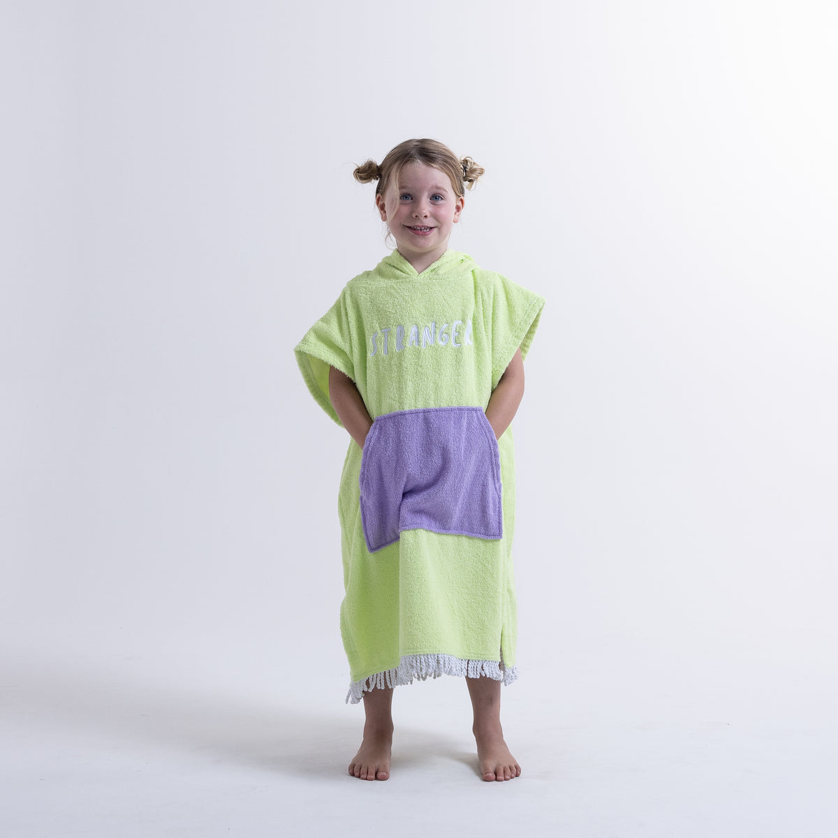 Hello Stranger Poncho Towel Lime | Purple