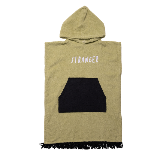 Hello Stranger Poncho Towel Pear Green | Black