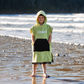 Hello Stranger Poncho Towel Pear Green | Black