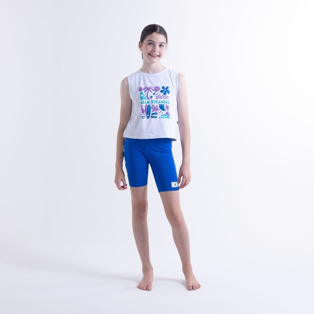 Hello Stranger Holiday Vibes Tank White Marle