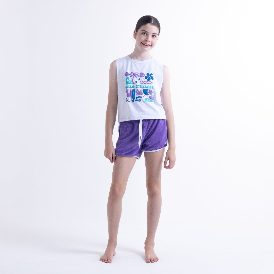 Hello Stranger Holiday Vibes Tank White Marle