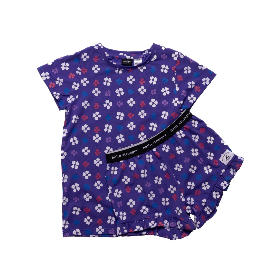 Hello Stranger Summer PJs Purple Floral