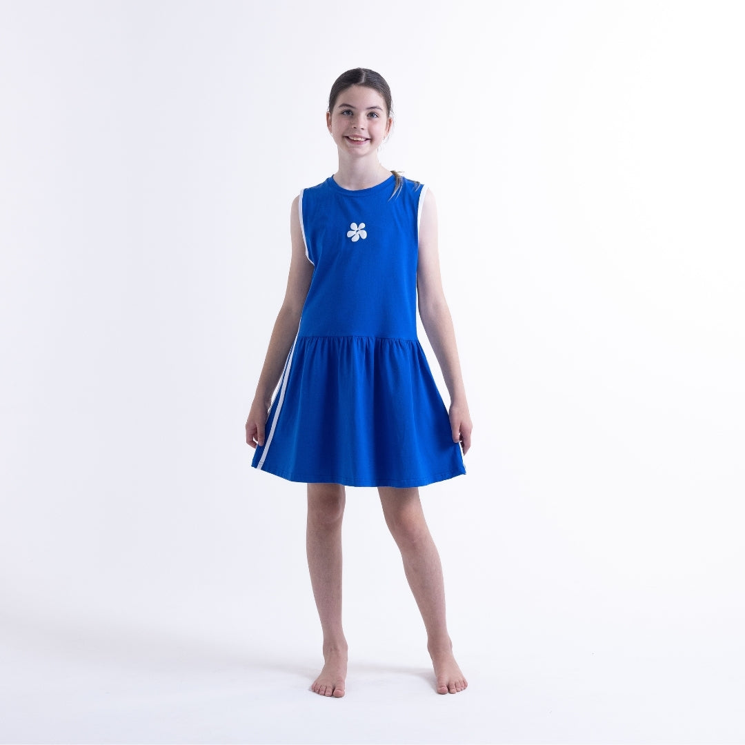 Hello Stranger Vacay Dress Blue