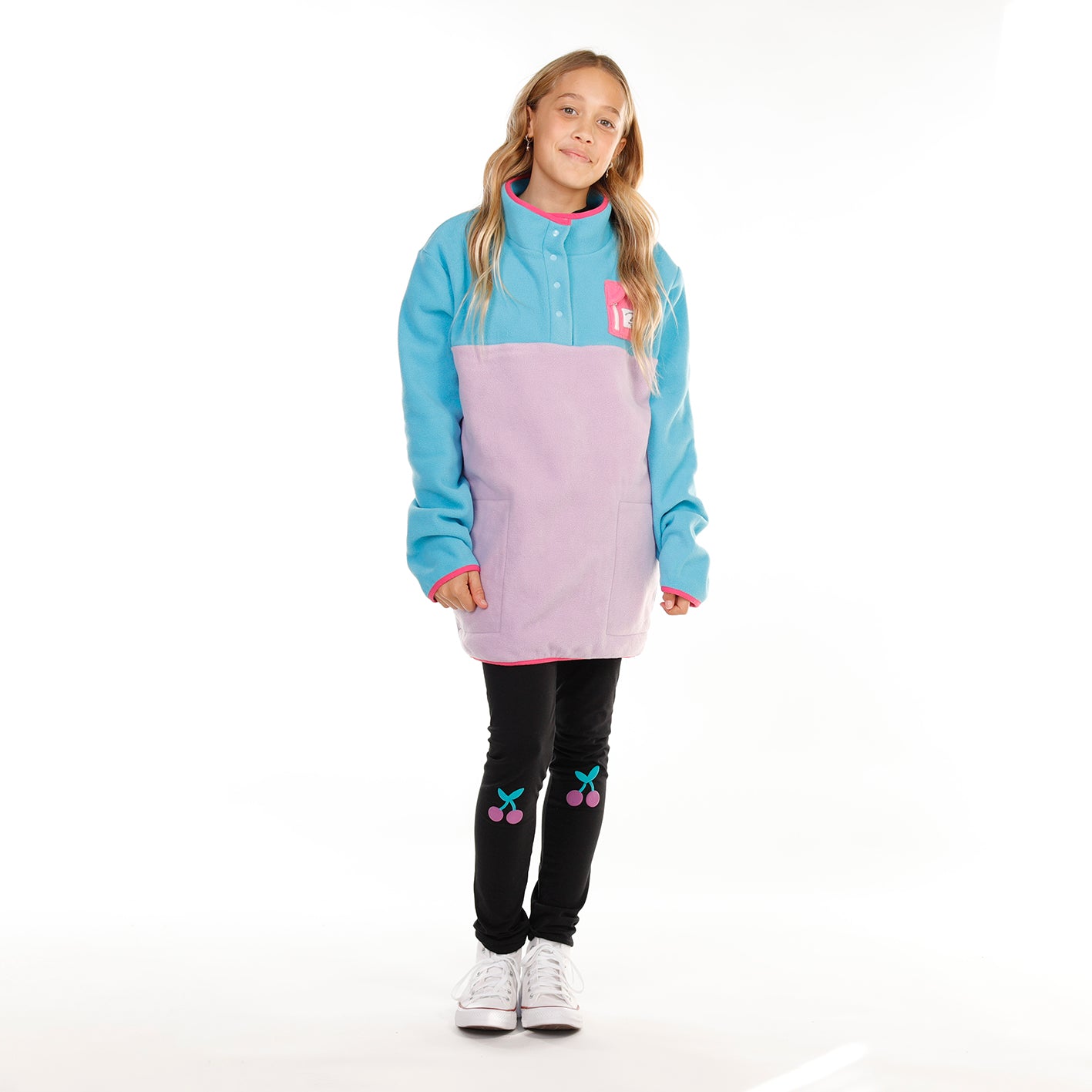 Hello Stranger Adventure Fleece Turquoise Purple