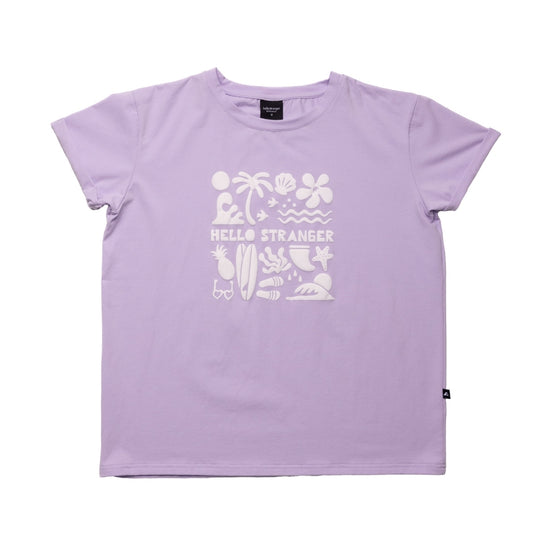 Hello Stranger Holiday Vibes Bailey Short Sleeve Tee Lilac