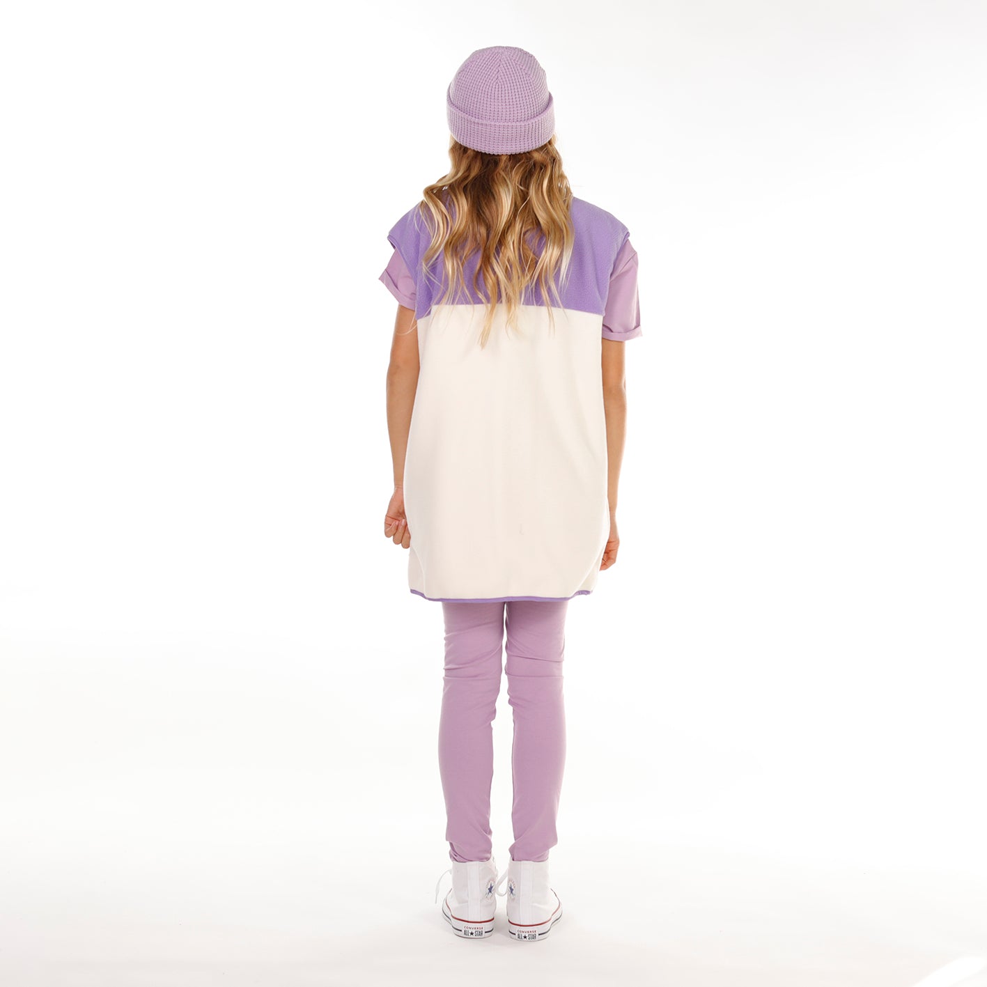 Hello Stranger Everything Vest Purple Cream