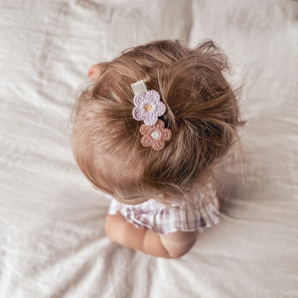 Over the Dandelions Daisy Hair Clips Set of 2