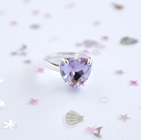 Lauren Hinkley Heart of the Ocean Purple Ring - Velvet Box