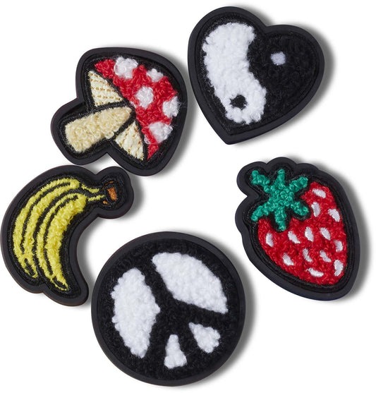 Jibbitz Peace and Love Tufted Patch 5 Pack