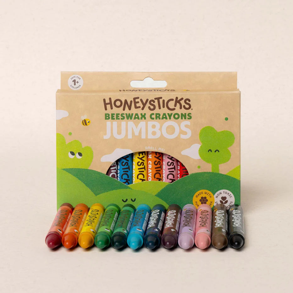 Honeysticks Beeswax Crayons Jumbo 12 Pack