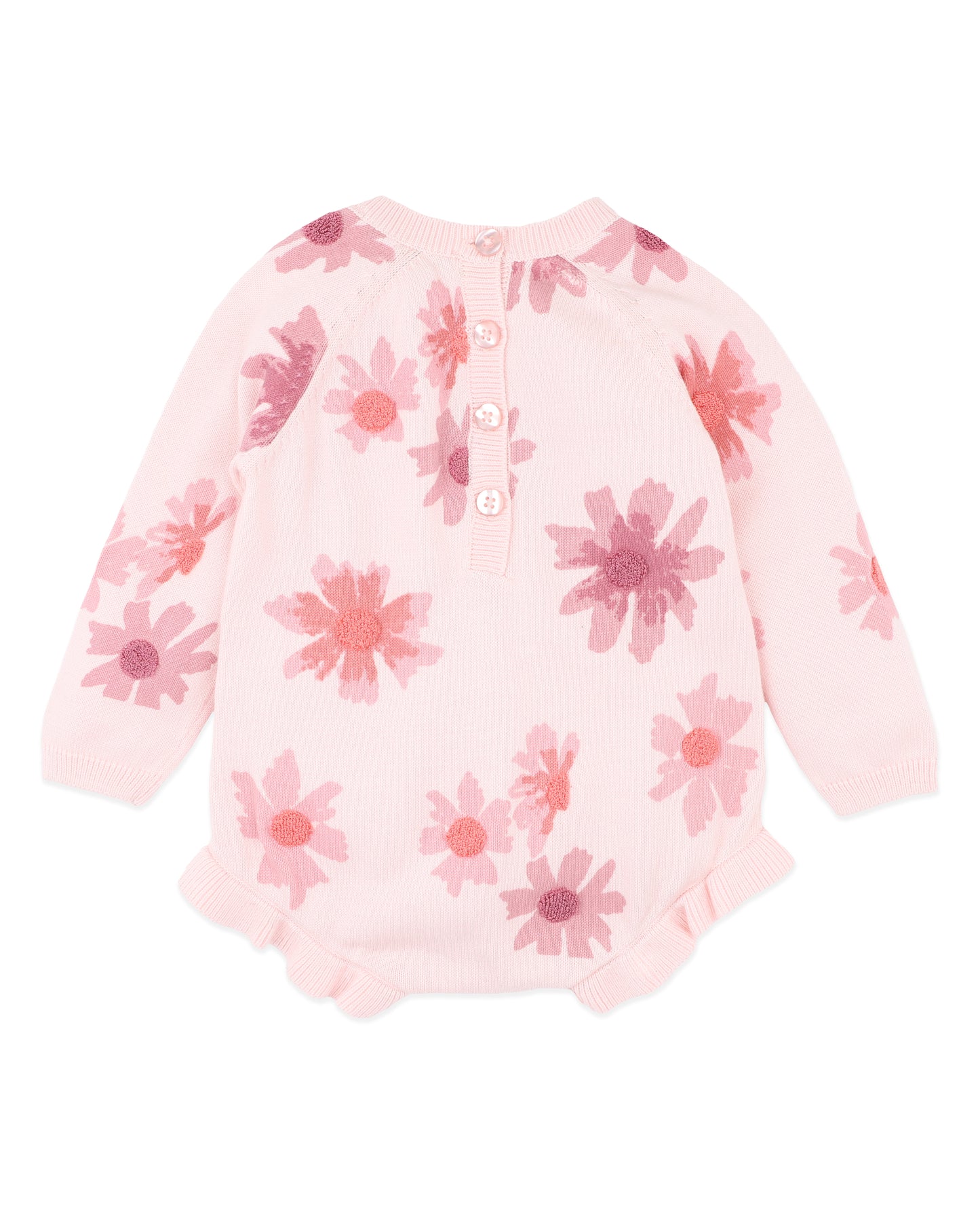 Minihaha Baby Orchard Bloom Organic Knitted Bodysuit Pale Pink