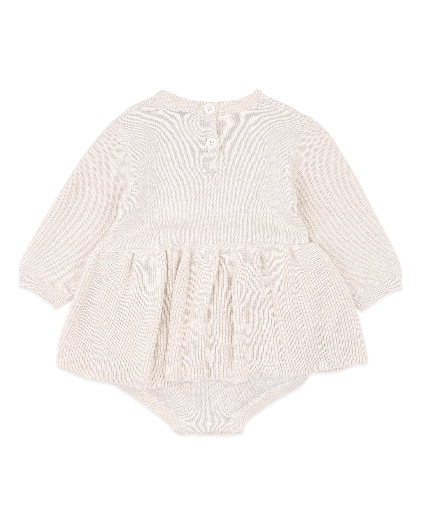Minihaha Baby Wild Garden Knitted Overlay Bodysuit Oat Meal