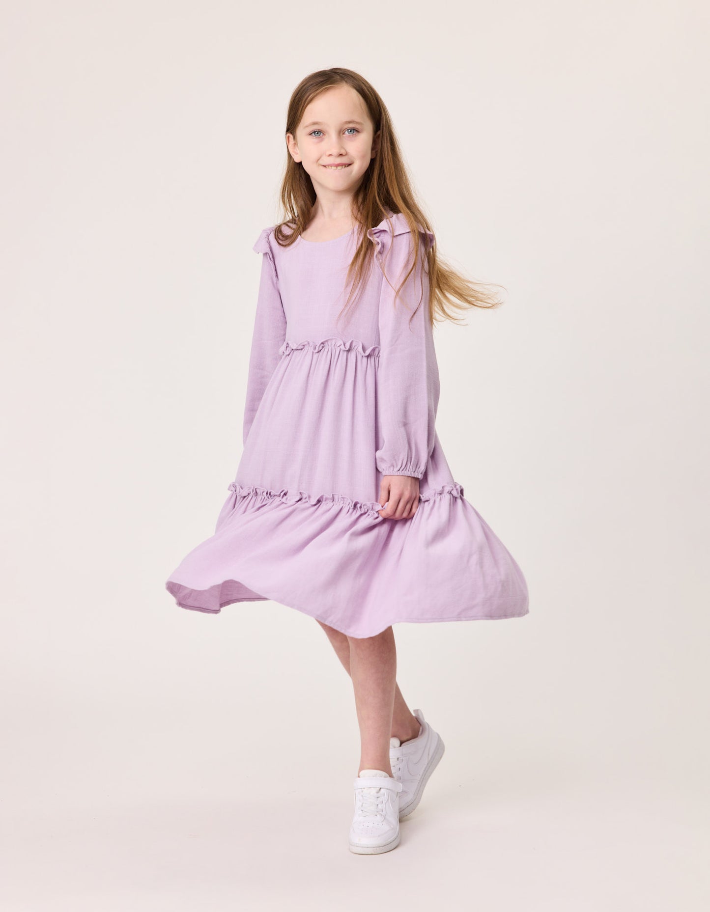 Radicool Ruffle Dress in Mauve