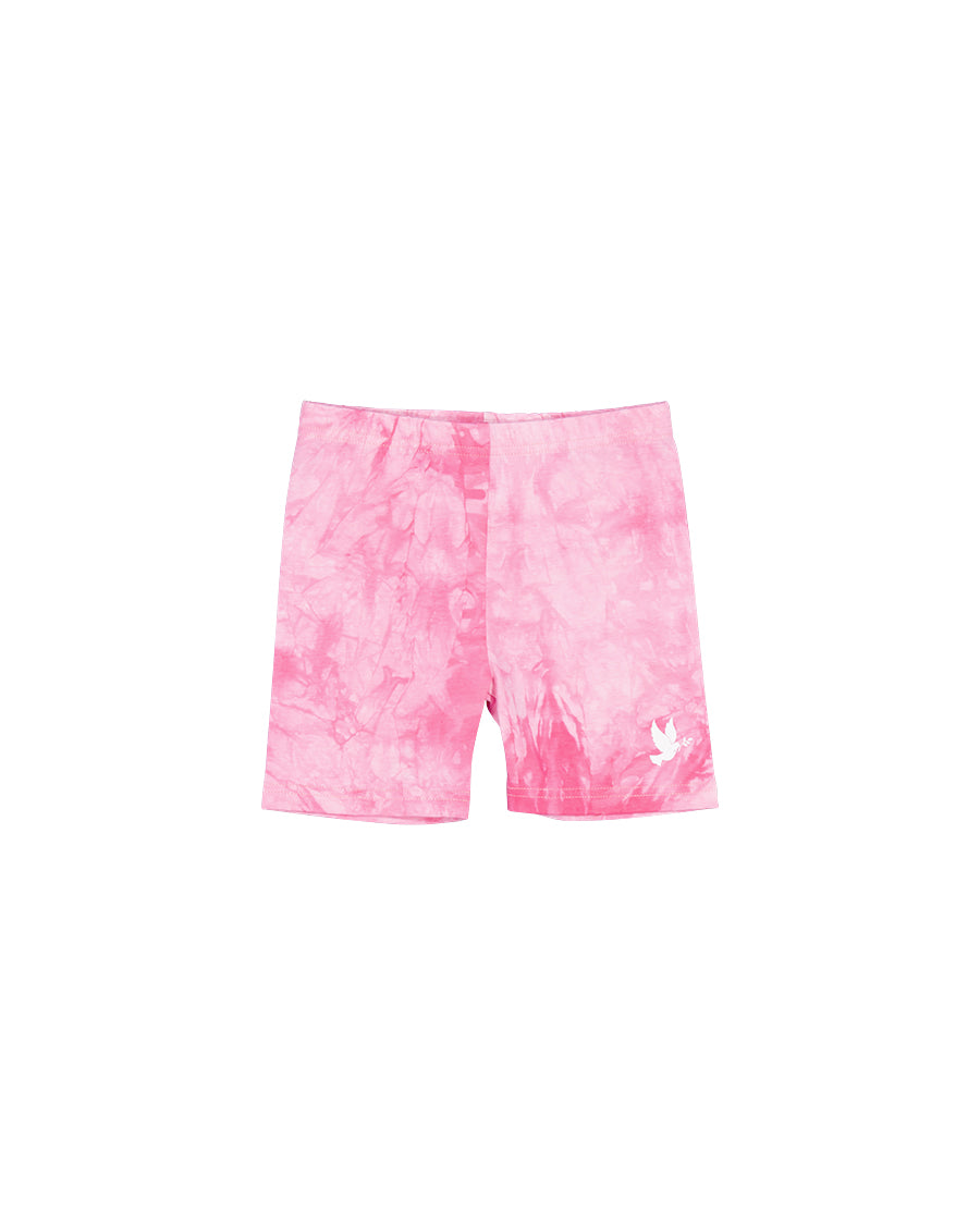 Kissed By Radicool Kids Bike Short in Tie-Dye Pink