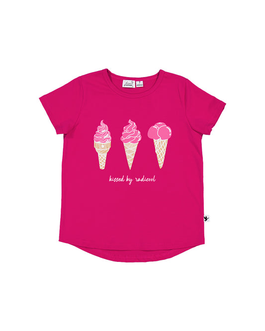 Kissed By Radicool Kids Triple Cone Short Sleeve Tee