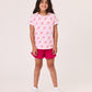 Kissed By Radicool Kids Frill Short in Raspberry Pink
