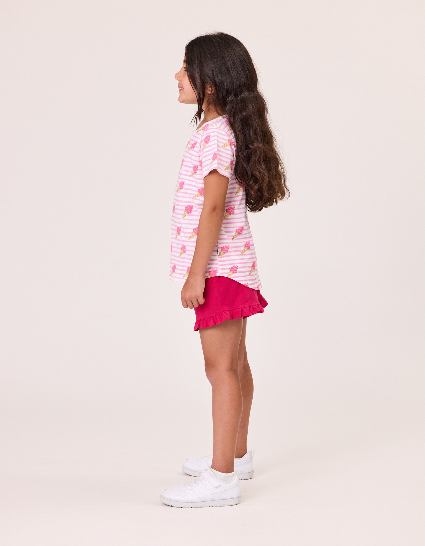 Kissed By Radicool Kids Frill Short in Raspberry Pink