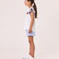 Kissed By Radicool Kids Ladybird Gingham Frill Short Sleeve Tee