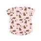 Kissed By Radicool Kids Floral Capybaras Short Sleeve Tee