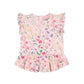 Kissed By Radicool Kids Wild Flowers Frill Short Sleeve Tee