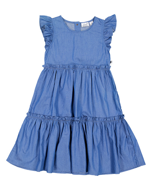 Kissed By Radicool Kids Jasmine Dress in Chambray