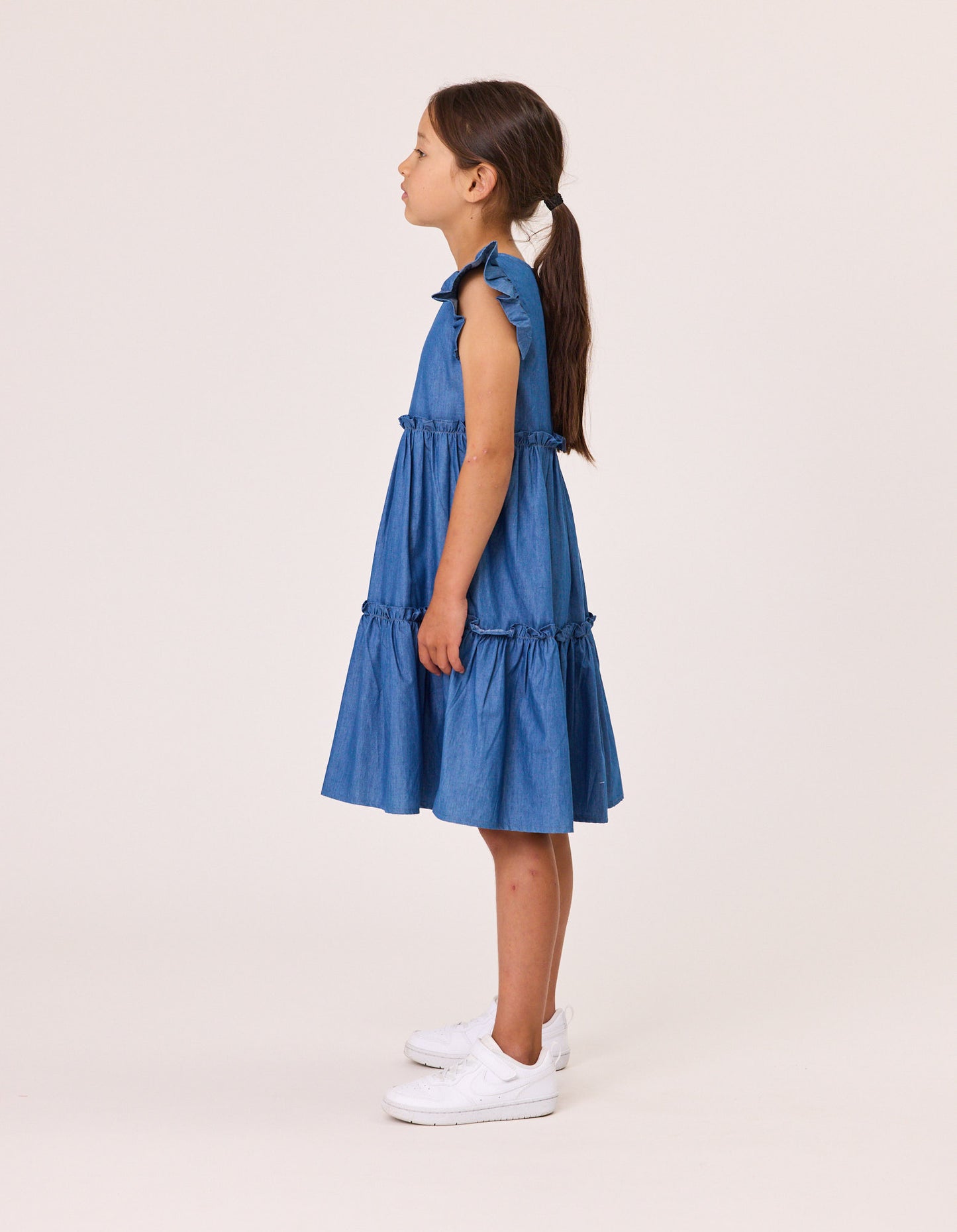 Kissed By Radicool Kids Jasmine Dress in Chambray